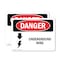 Signmission Underground Live Wire Danger Sign, Plastic, 14in W x 10in L, 2PK OS-2PACK-DS-P-1014-L-1600 - alternate 1